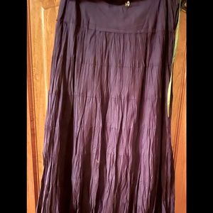 Navy Blue long lineney cotton styled skirt